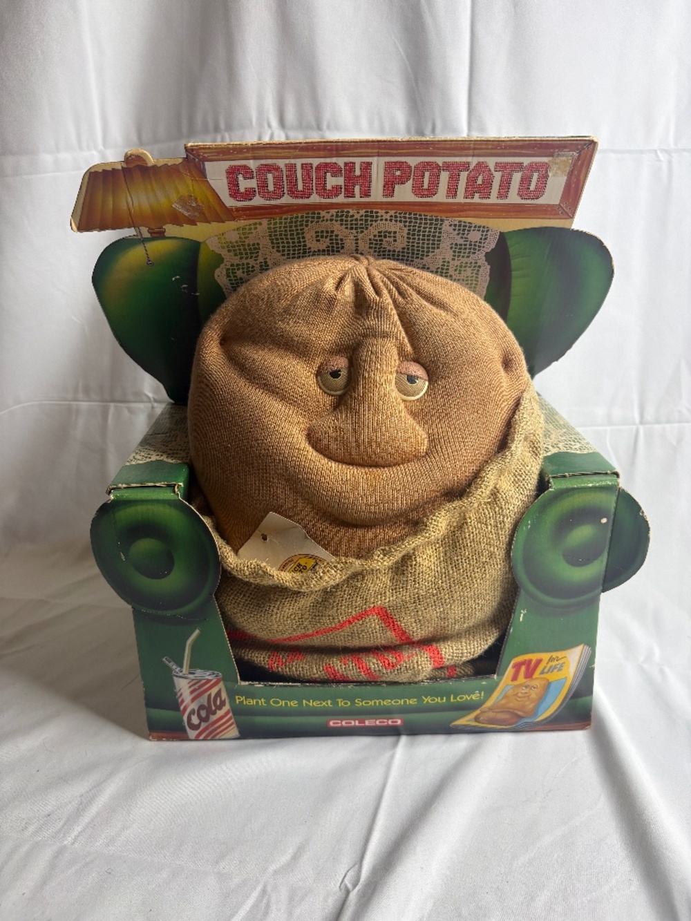 Vintage 1987 Coleco Couch Potato 14" Stuffed Plush Toy Collectible In Box w/Tags
